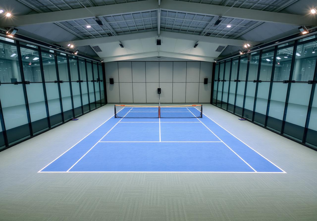 Modern padel court