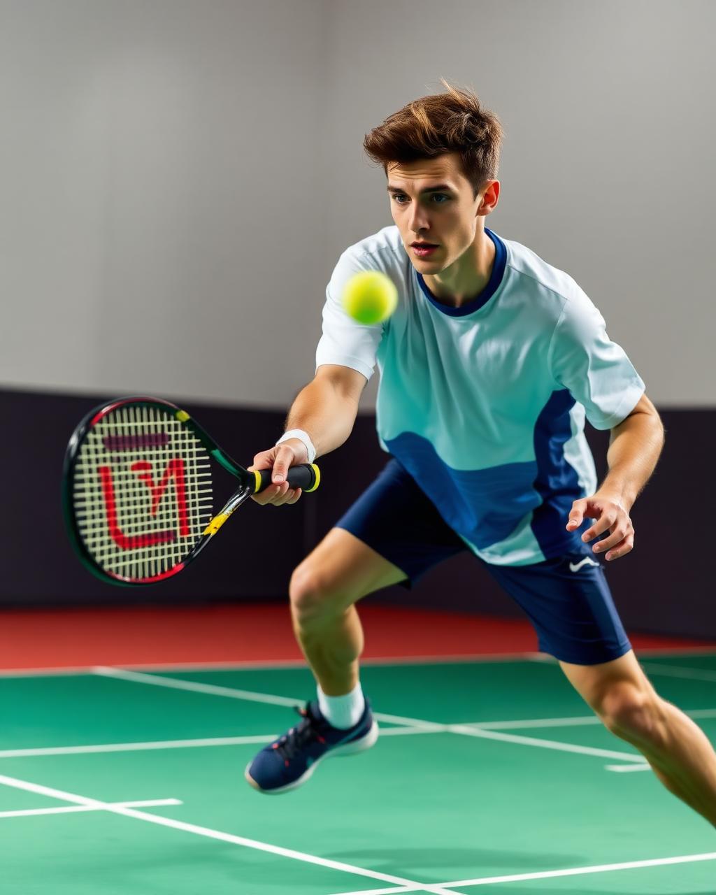 Padel player in action
